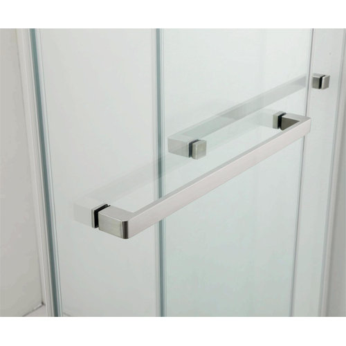 Hometo 45'' 48'' W x 76'' H Double Sliding Frameless Shower Door with